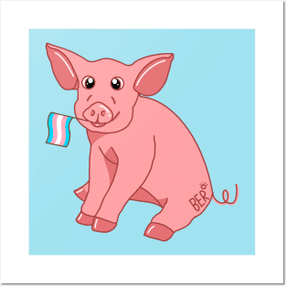 Pete The Transgender Pride Pig Posters and Art